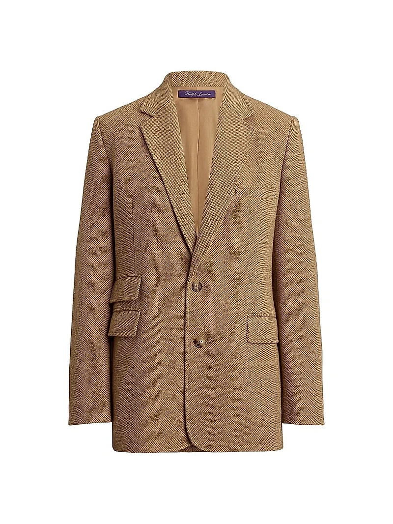 Eli Basket-Weave Wool-Cashmere Jacket
