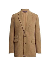 Eli Basket-Weave Wool-Cashmere Jacket