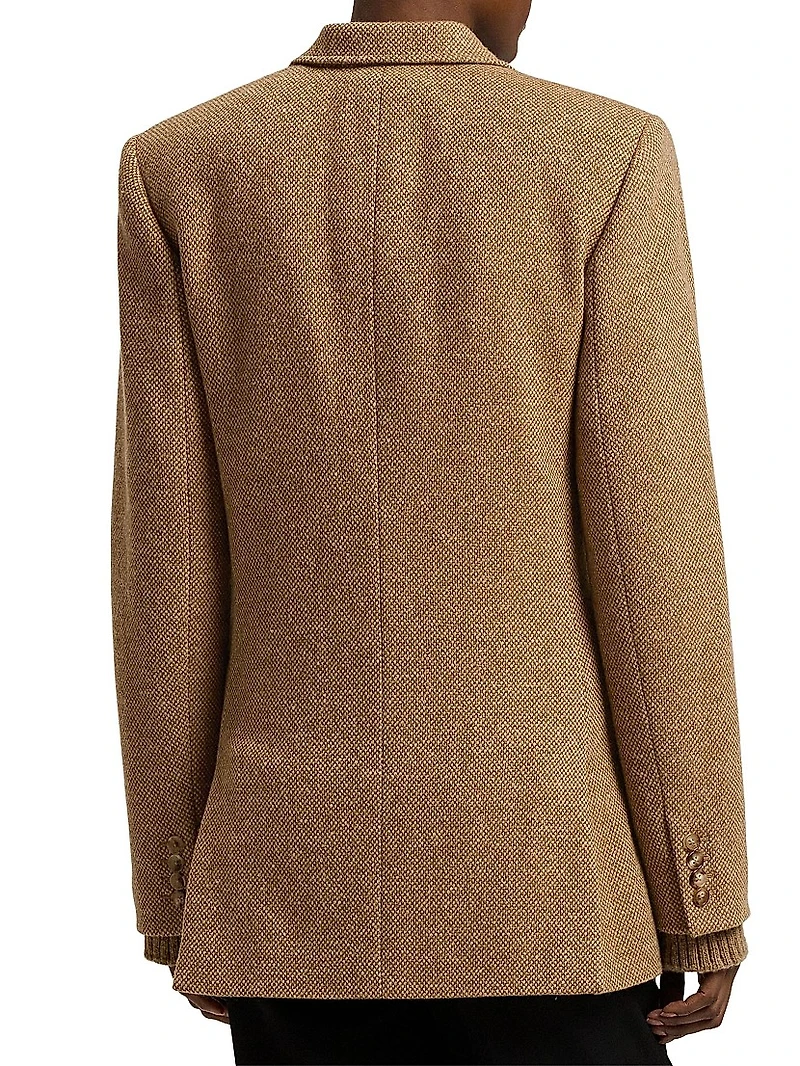 Eli Basket-Weave Wool-Cashmere Jacket