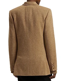 Eli Basket-Weave Wool-Cashmere Jacket