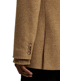 Eli Basket-Weave Wool-Cashmere Jacket