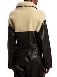 Silvester Lamb-Shearling Moto Jacket