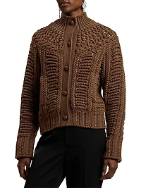 Mixed Stitch Cashmere Cardigan
