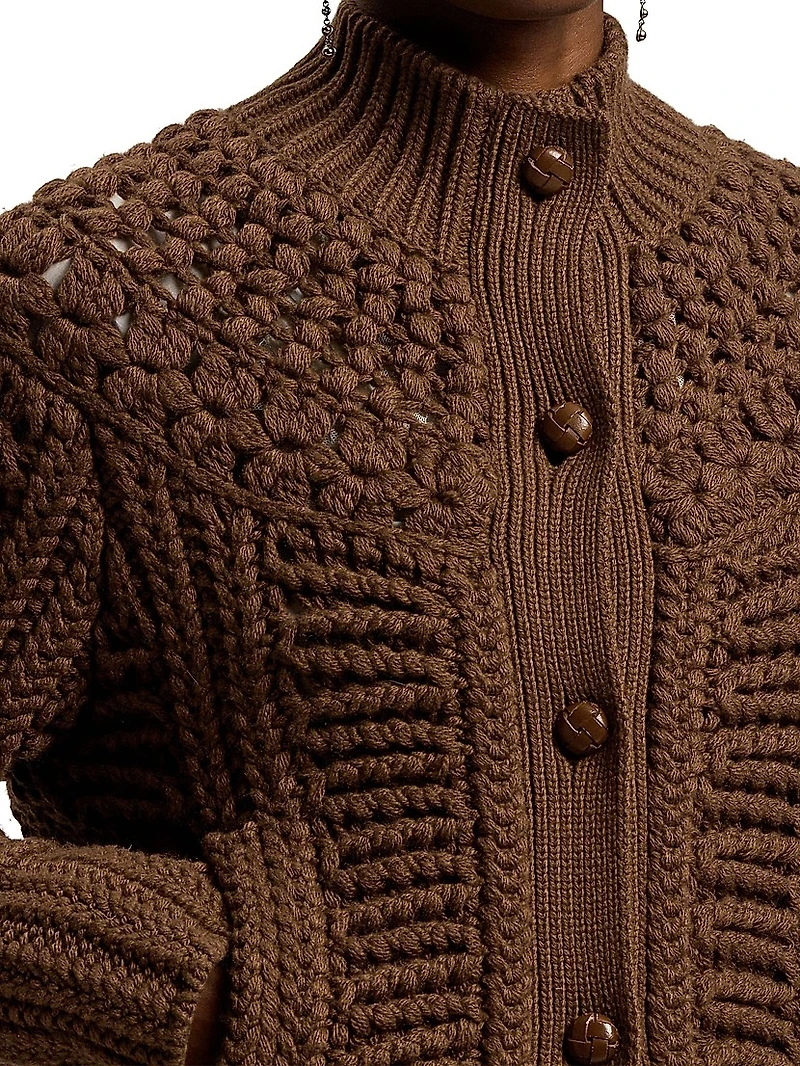 Mixed Stitch Cashmere Cardigan