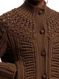 Mixed Stitch Cashmere Cardigan