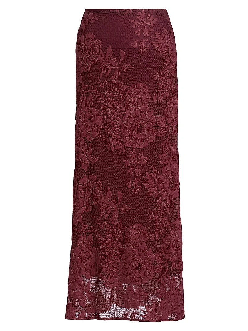 Lace A-Line Maxi Skirt