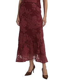 Lace A-Line Maxi Skirt