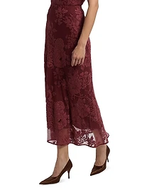 Lace A-Line Maxi Skirt