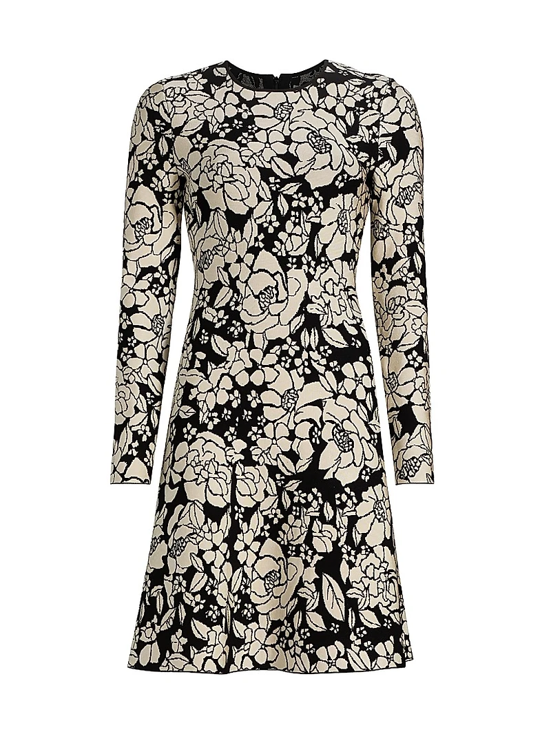 Floral Jacquard Minidress