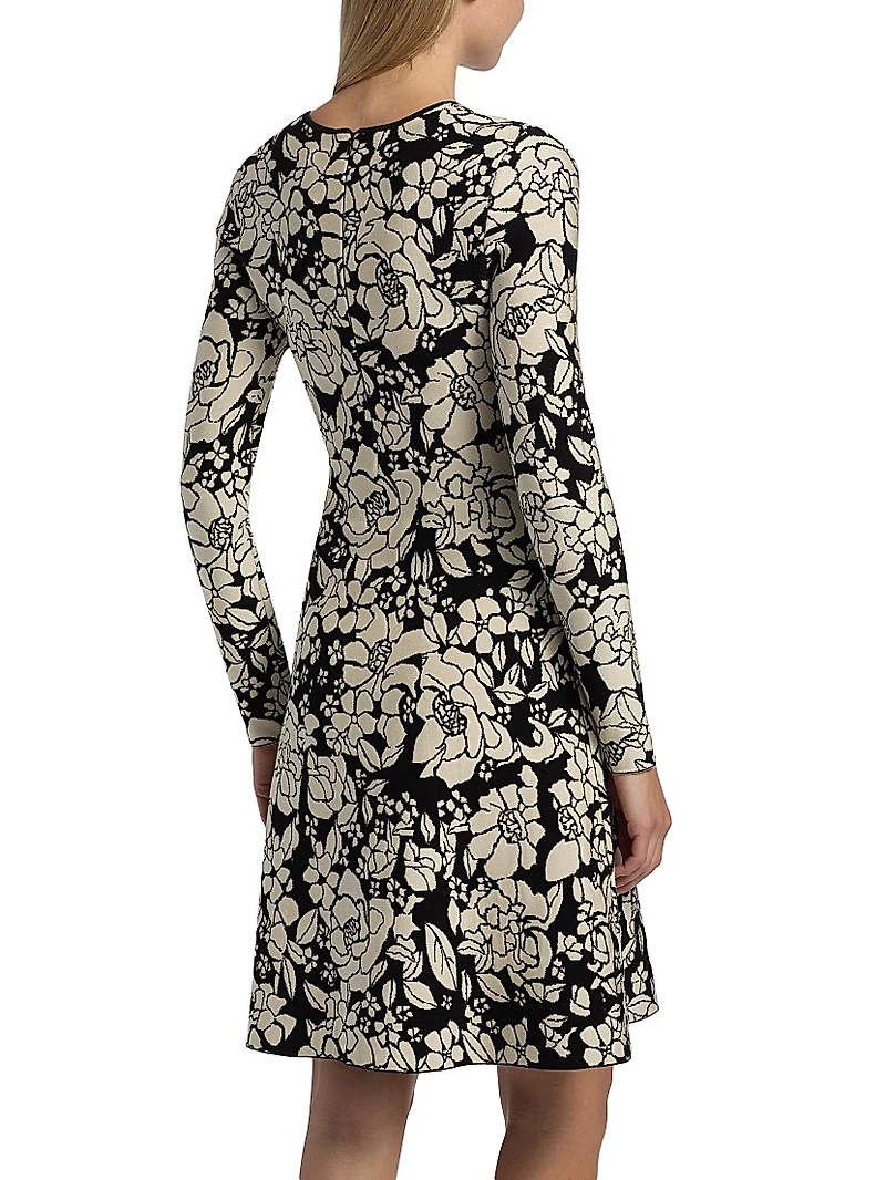 Floral Jacquard Minidress