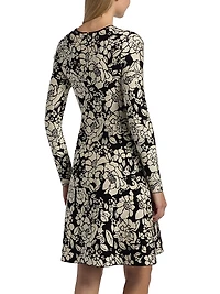 Floral Jacquard Minidress