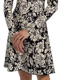 Floral Jacquard Minidress