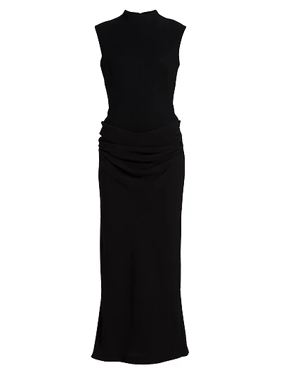 Sleeveless Cummerbund Dress