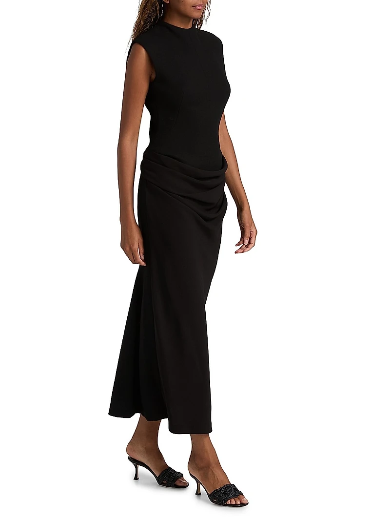 Sleeveless Cummerbund Dress