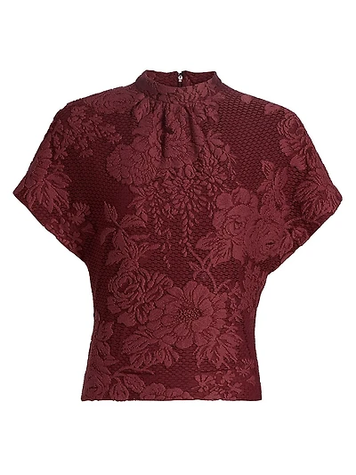 Lace Mock Turtleneck Top