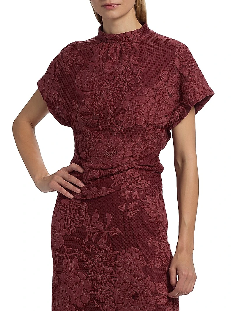 Lace Mock Turtleneck Top