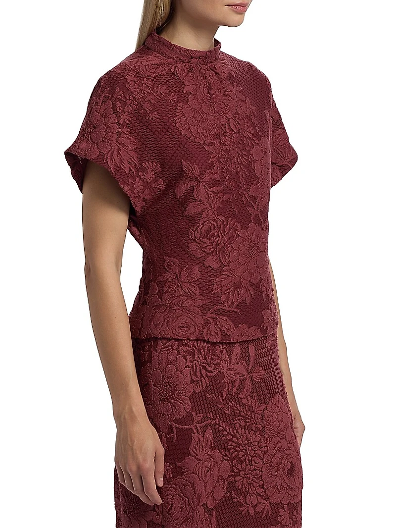 Lace Mock Turtleneck Top