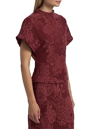 Lace Mock Turtleneck Top