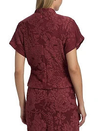 Lace Mock Turtleneck Top