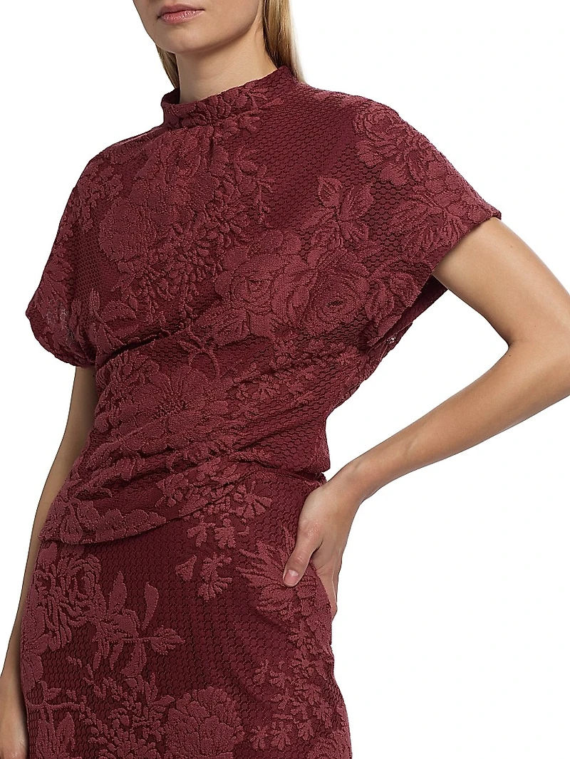 Lace Mock Turtleneck Top