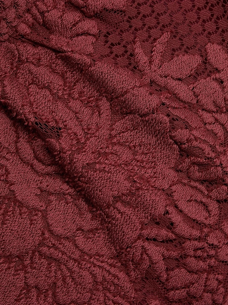 Lace Mock Turtleneck Top