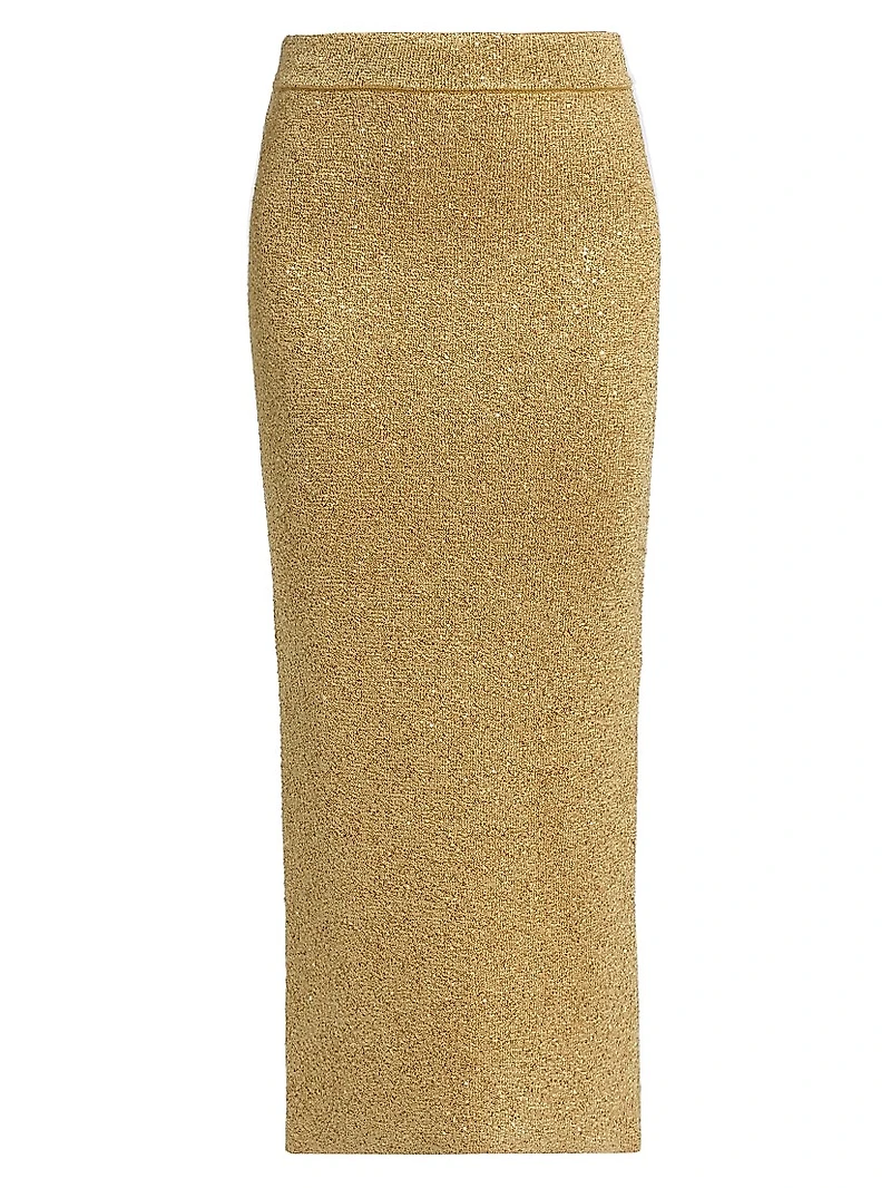 Sequined Knit Pencil Skirt
