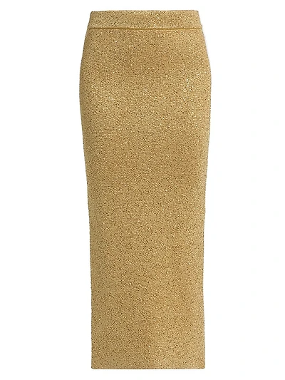 Sequined Knit Pencil Skirt