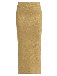 Sequined Knit Pencil Skirt