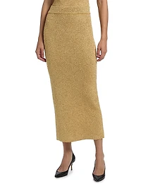 Sequined Knit Pencil Skirt
