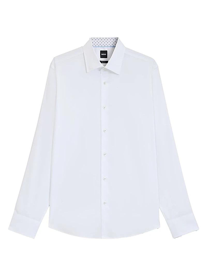 Regular-Fit Shirt in Easy-Iron Cotton Poplin