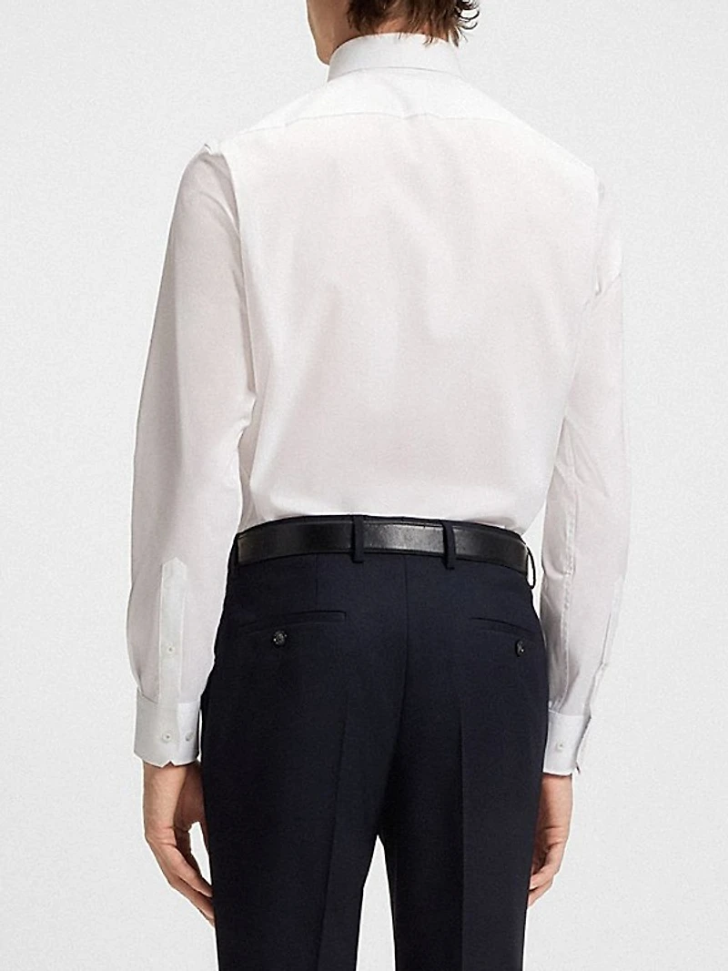 Regular-Fit Shirt in Easy-Iron Cotton Poplin