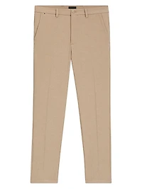 Slim-Fit Trousers Melange Stretch Fabric