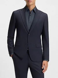 Printed Slim-Fit Shirt Performance-Stretch Fabric