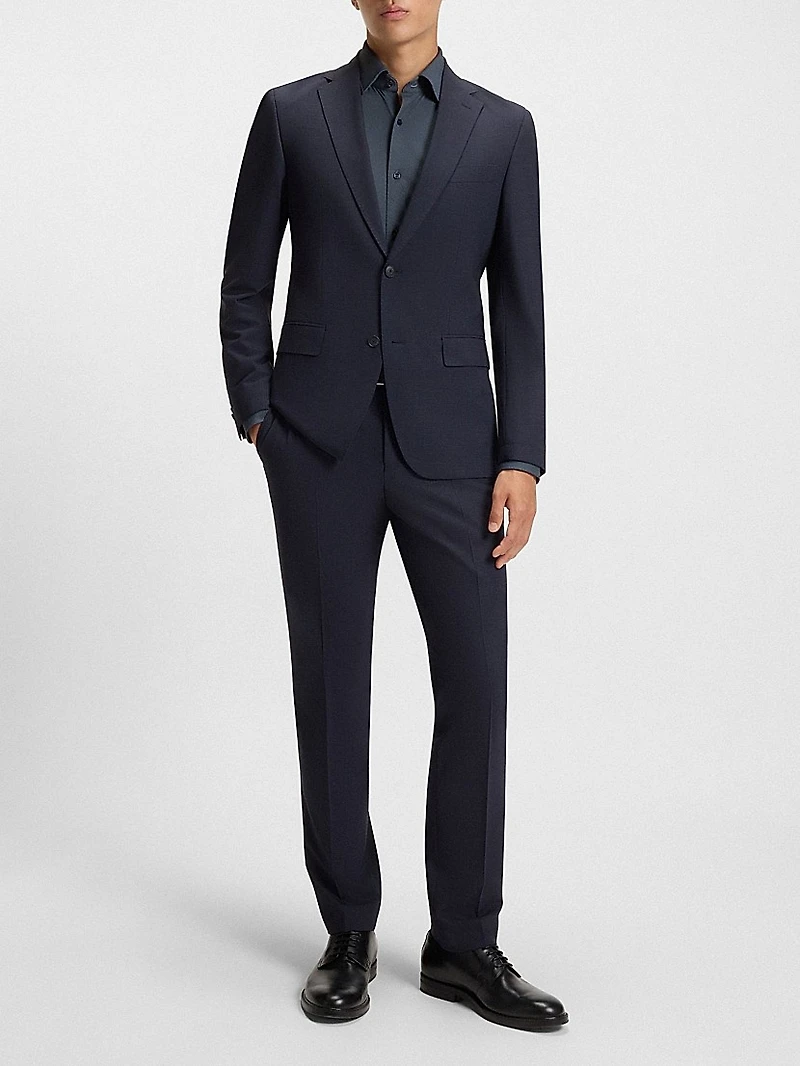 Printed Slim-Fit Shirt Performance-Stretch Fabric