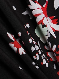 Trudie Floral Draped Midi-Dress