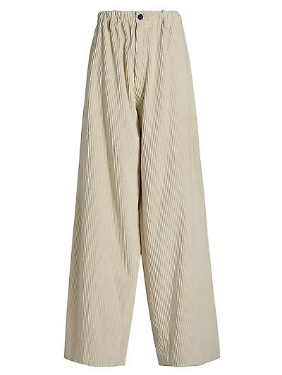 Lidie Cotton Corduroy Wide-Leg Pants