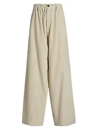 Lidie Cotton Corduroy Wide-Leg Pants