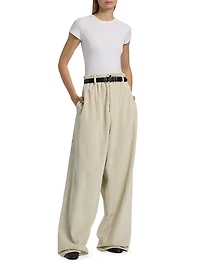 Lidie Cotton Corduroy Wide-Leg Pants