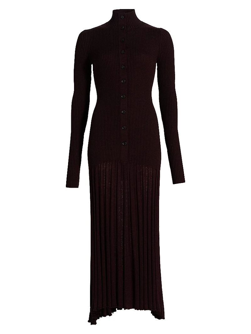 Jada Ribbed Merino Maxi Dress