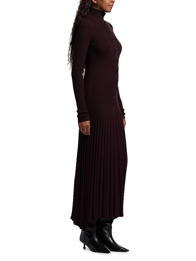 Jada Ribbed Merino Maxi Dress