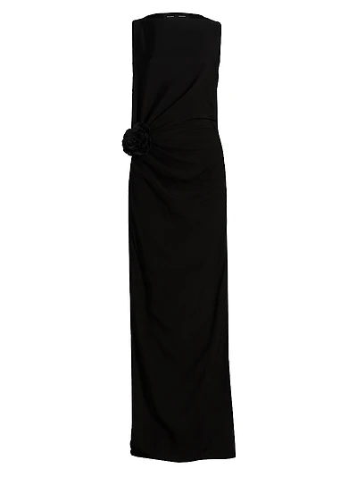 Indria Double Crepe Cocktail Dress
