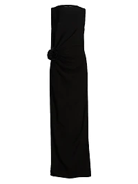 Indria Double Crepe Cocktail Dress