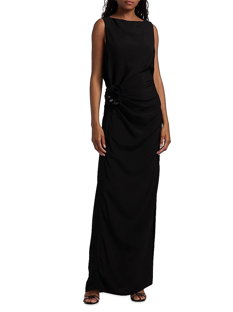 Indria Double Crepe Cocktail Dress