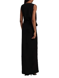 Indria Double Crepe Cocktail Dress