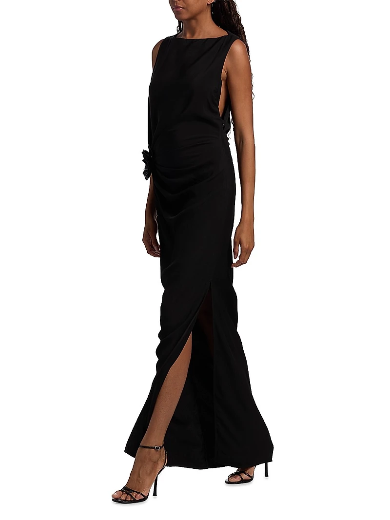 Indria Double Crepe Cocktail Dress