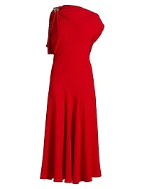 Rue Double Crepe Midi-Dress