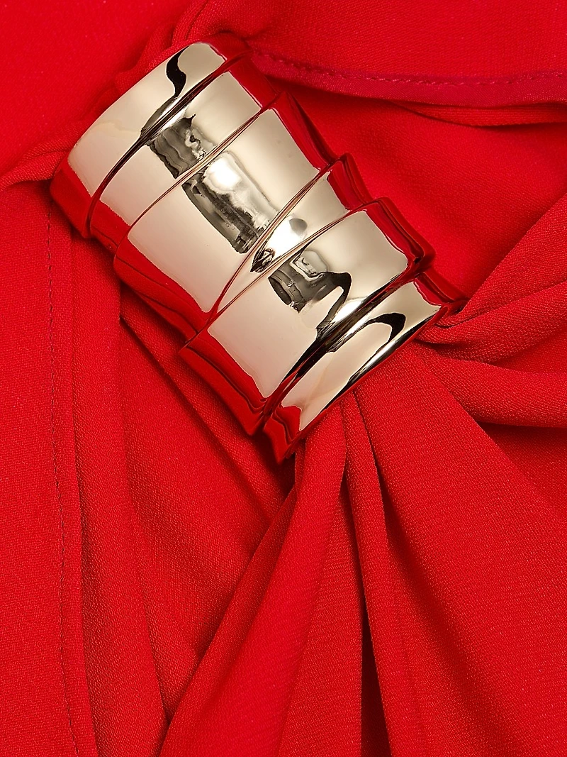 Rue Double Crepe Midi-Dress