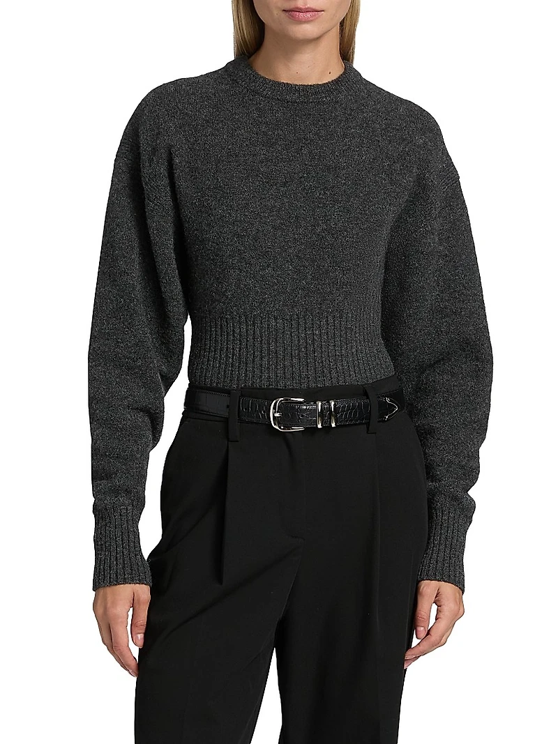 Randi Boiled Stretch Wool Top