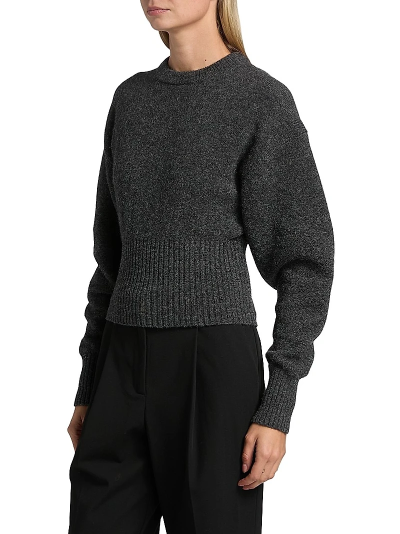 Randi Boiled Stretch Wool Top