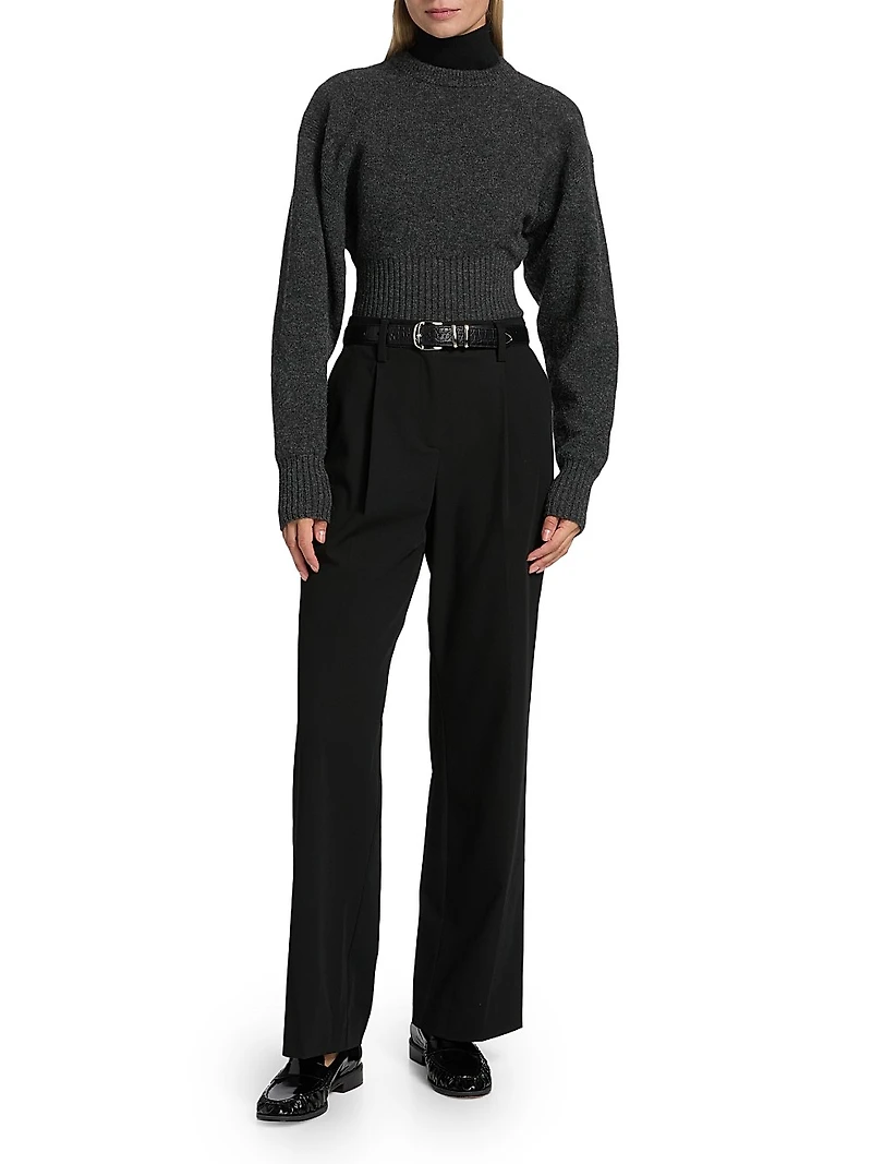 Randi Boiled Stretch Wool Top